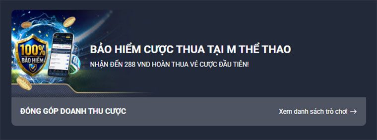 Read more about the article Nhận bảo hiểm cược thua khi cược thể thao M88